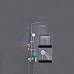 Square Spray Shower Set 304 Stainless Steel Copper Mixing Valve Hot And Cold Water Tap 3 Files - B077ZTZXD1